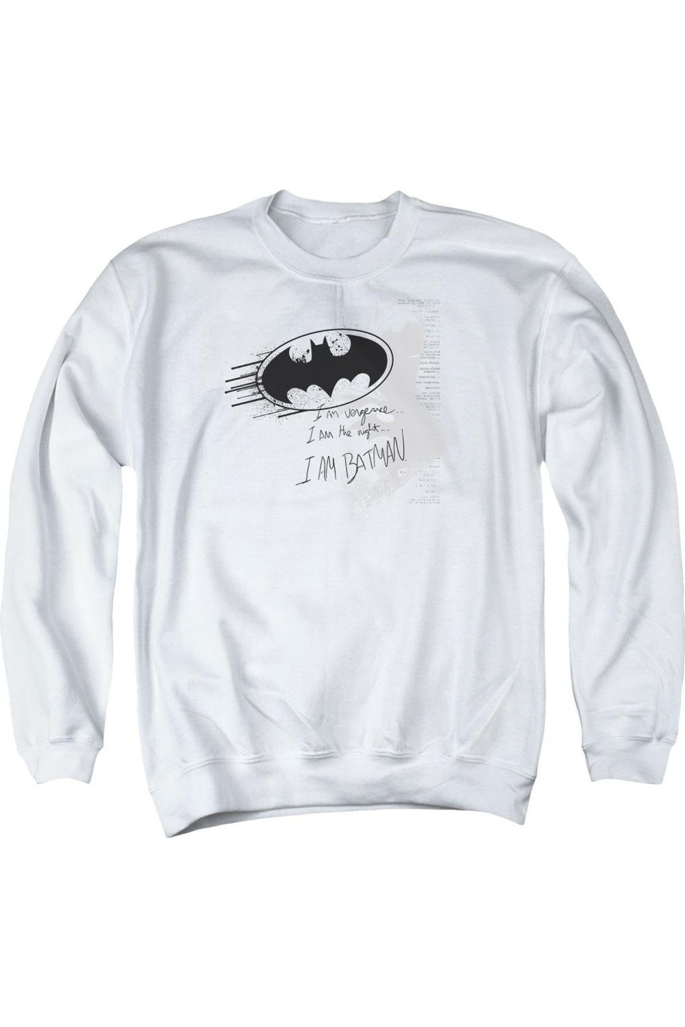 

Толстовка Batman I Am Vengeance для взрослых с круглым вырезом Gildan, белый