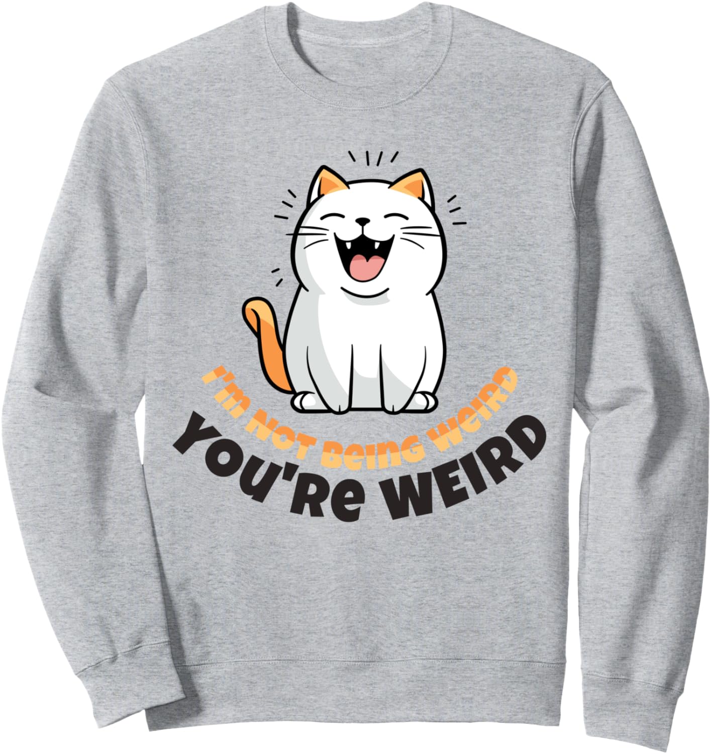 

Смешные кошачьи мемы Я не странный Ты странный Кошачья Мама Папа Толстовка Funny Cat Meme Design For Cat Owners Co., серый