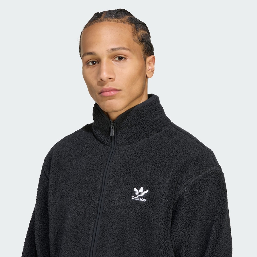 Вязаный кардиган ADIDAS ORIGINALS Trefoil Essentials, черный — фото 4