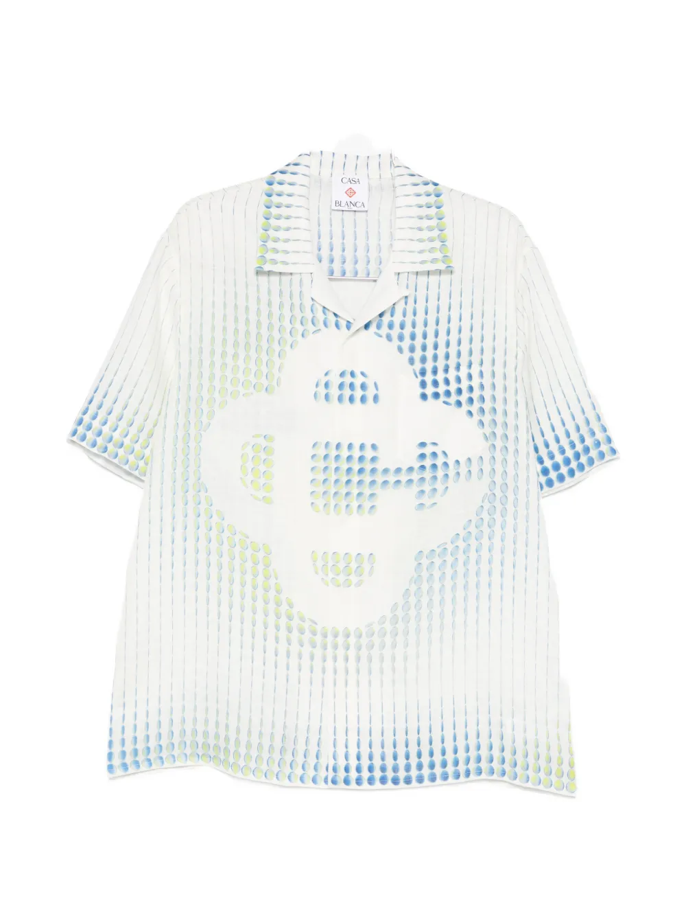 

Рубашка с кубинским воротником и графическим принтом в горох Casablanca, белый