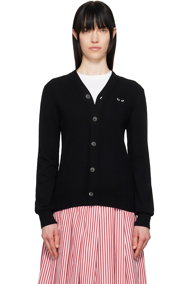 

Кардиган с сердечками Comme Des Garçons Play, черный