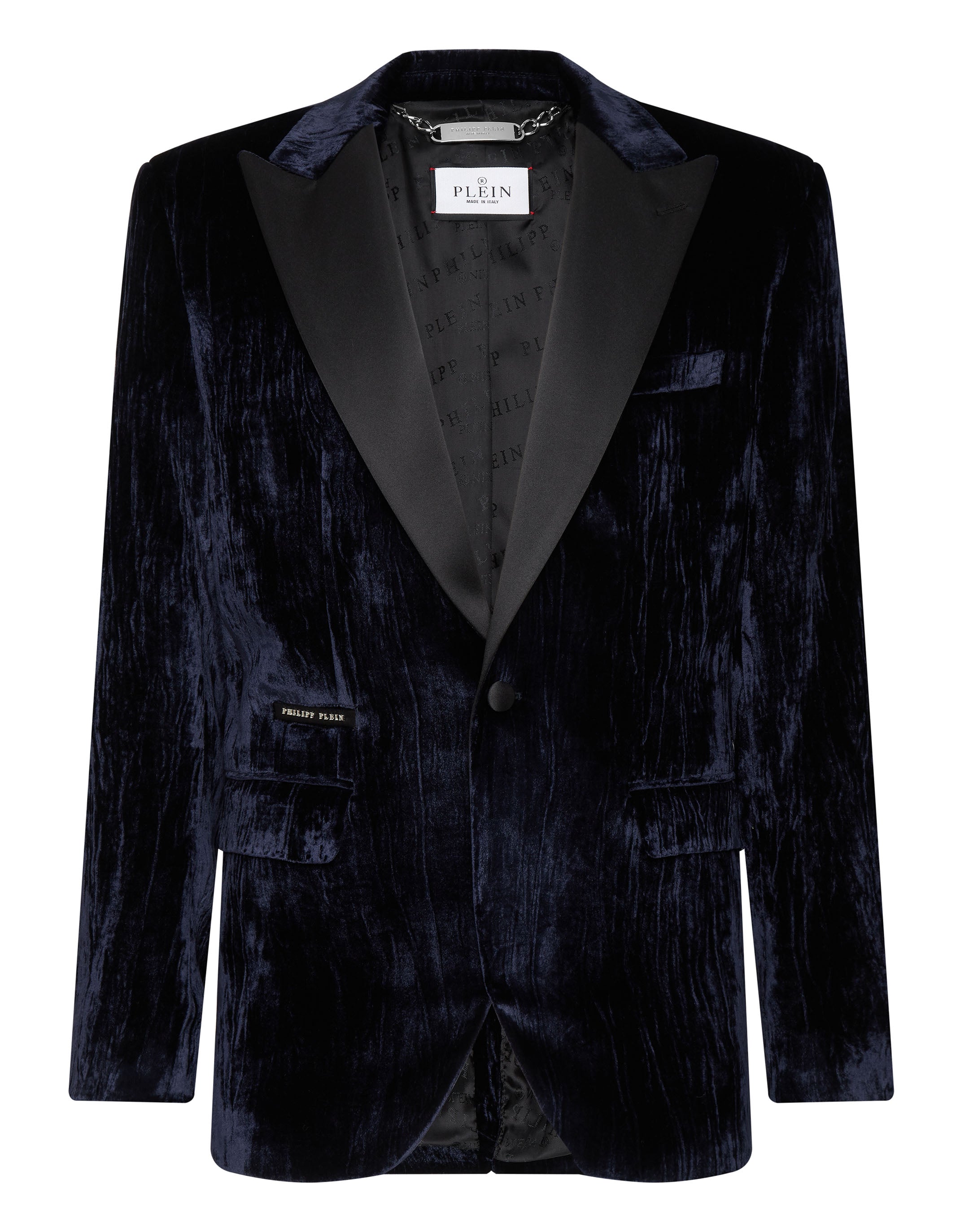 

Бархатный блейзер Lord Fit PHILIPP PLEIN, темно-синий