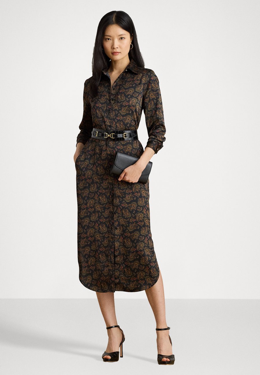 

Платье Lauren Ralph Lauren SHADNY PAISLEY CHARMEUSE SHIRTDRESS, Black Multi/Black