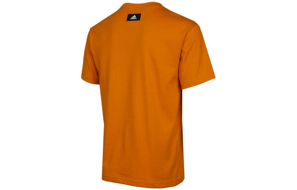Футболка men's fi 3b tee athleisure casual sports round neck breathable short sleeve earthy yellow t-shirt Adidas, желтый — фото 2