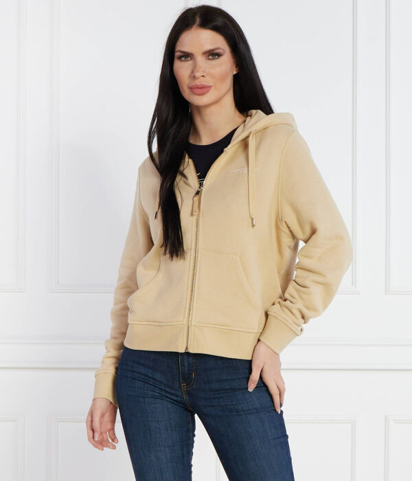 Толстовка женская Tommy Hilfiger 1985 на молнии из органического хлопка, бежевый — фото 3