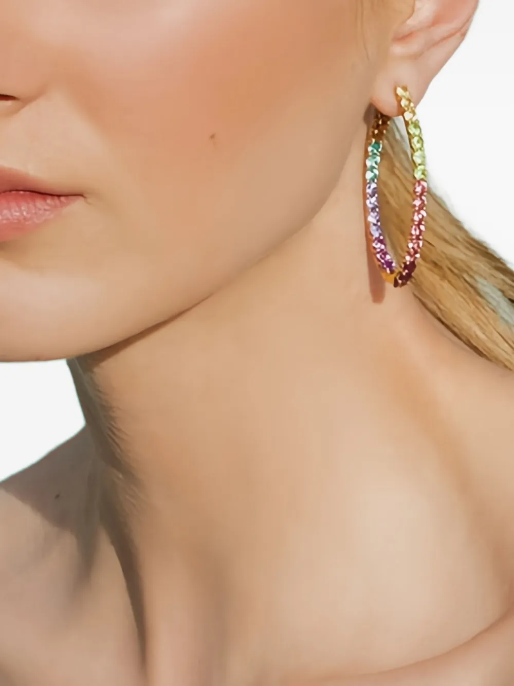 

Серьги из жёлтого золота 750 пробы с несколькими вставками Brumani