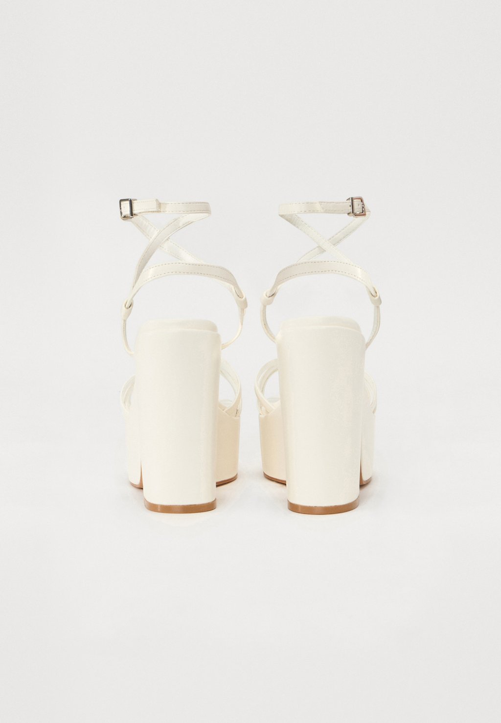 Босоножки на высоком каблуке Ankle cuff sandals Even&Odd Wide Fit, белый — фото 3
