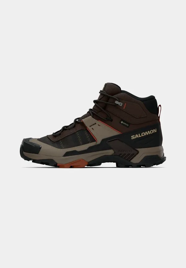 Походные ботинки x ultra 5 mid gtx Salomon, Black Coffee/Walnut/Arabian Spice — фото 2
