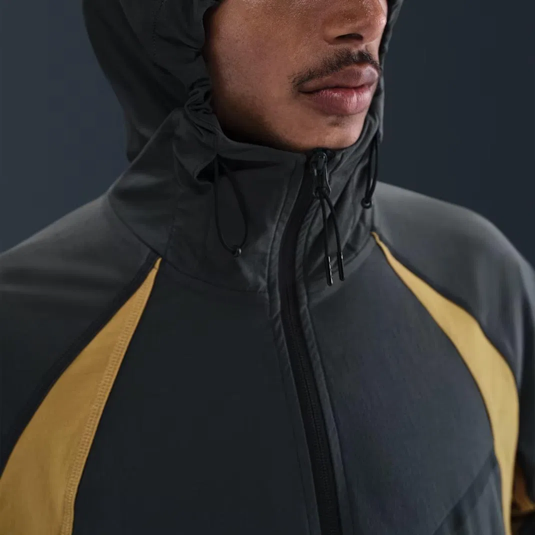 Куртка мужская Tech Dri-FIT Woven Color-Block Windrunner свободного кроя Nike, Anthracite — фото 3