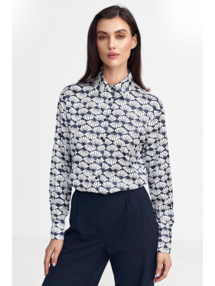 

Блуза Nife Bluse, цвет Blau/Weiß