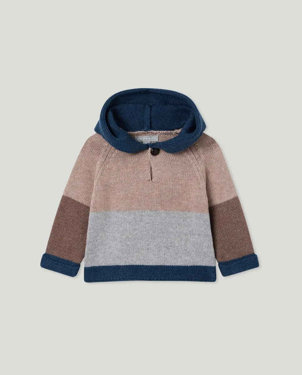 

Многоцветный свитшот с круглым вырезом и капюшоном для младенца Coconut El Corte Inglés