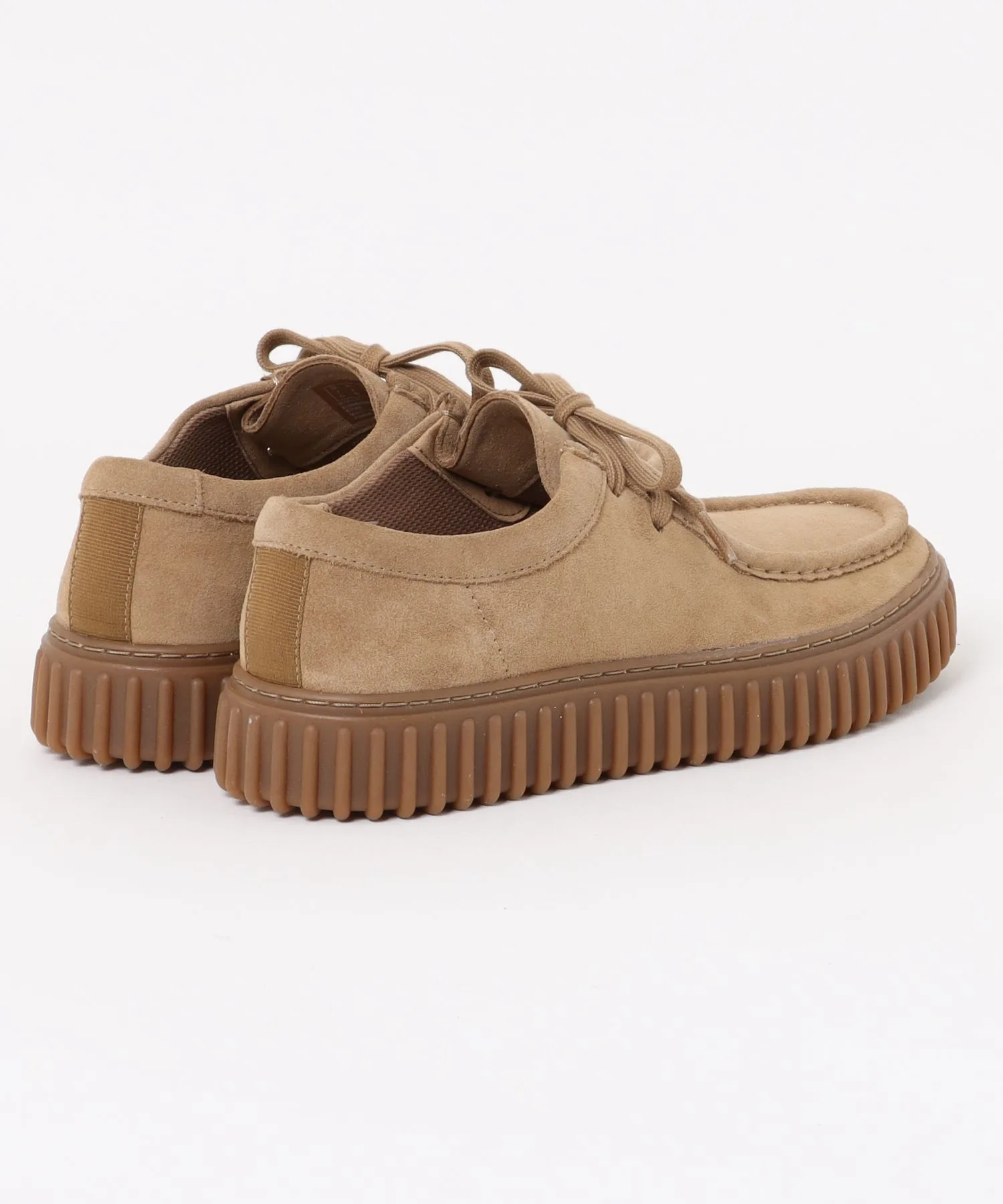 Мужские мокасины из натуральной кожи Torhill Lo Clarks тёмно-бежевые — фото 2