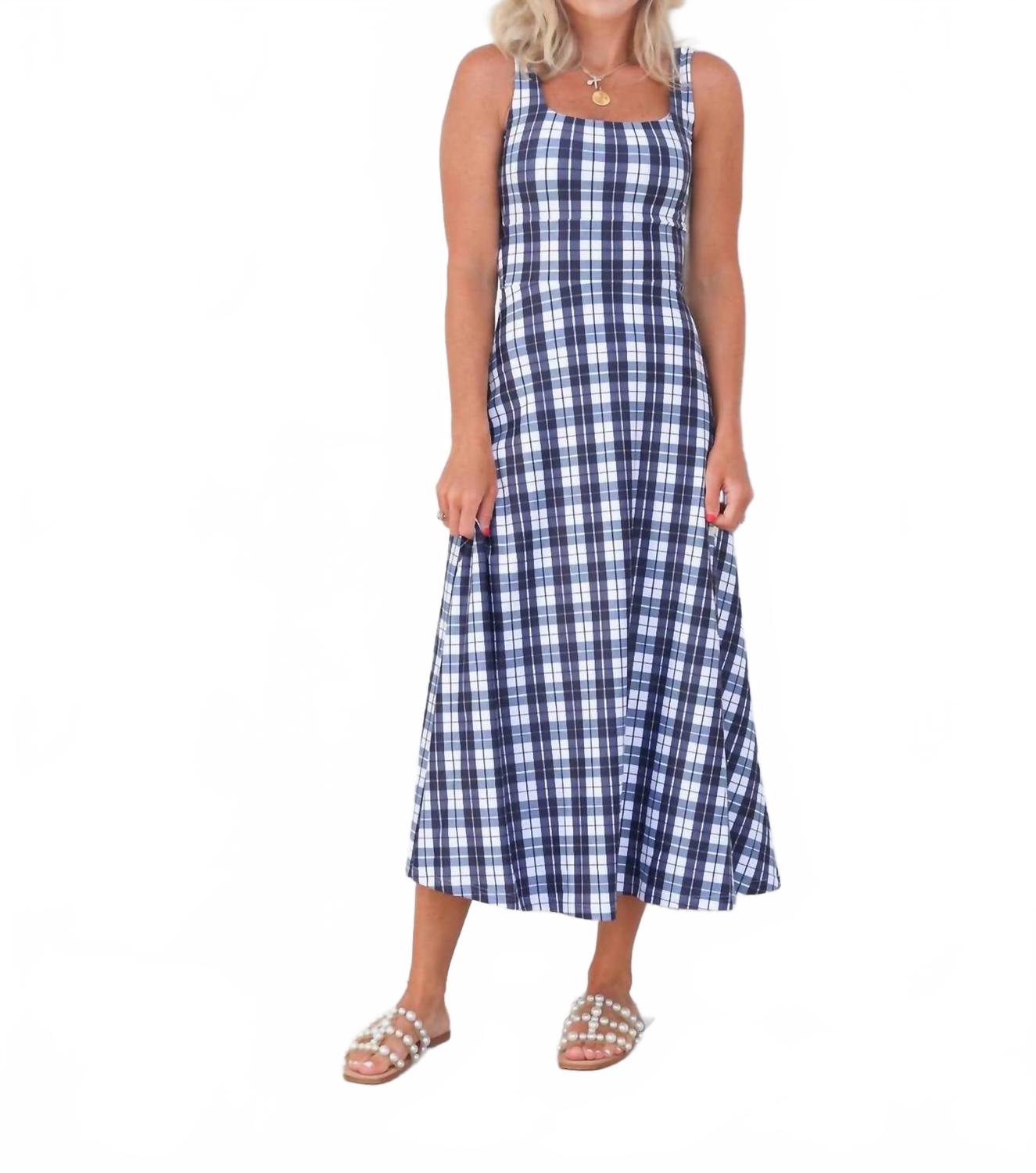 

Платье миди Diana в морскую клетку с приталенным силуэтом и расклешенной юбкой SMITH & QUINN, Mariners Plaid