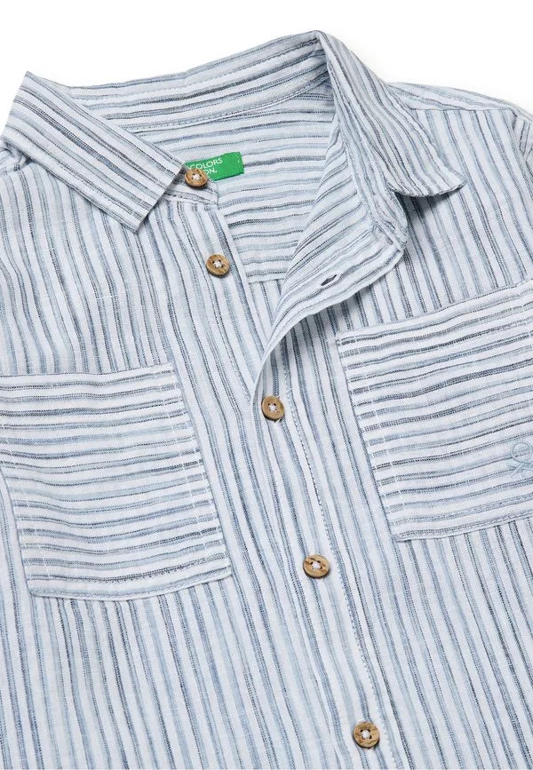 Рубашка United Colors Of Benetton, Blue — фото 3