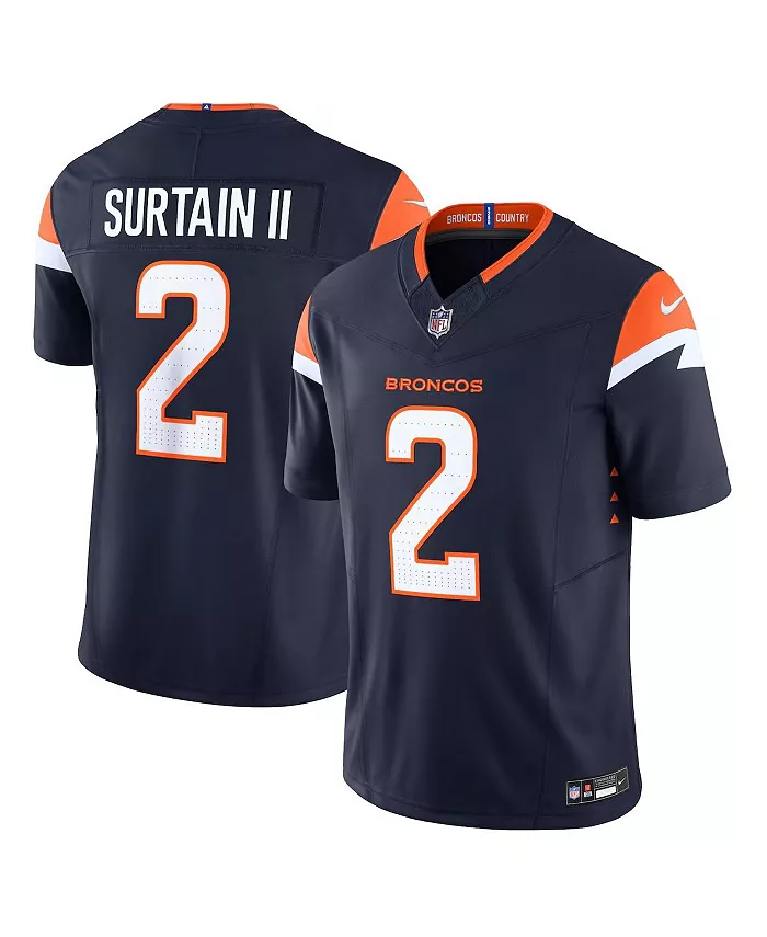 

Футболка Nike Patrick Surtain II Denver Broncos Vapor F.U.S.E. Limited для мужчин Fanatics, синий
