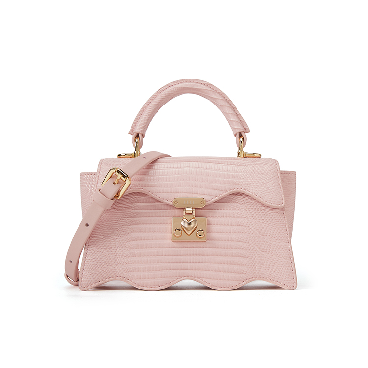 

ELLE Сумка из коровьей кожи для женщин Light Gray/Pink