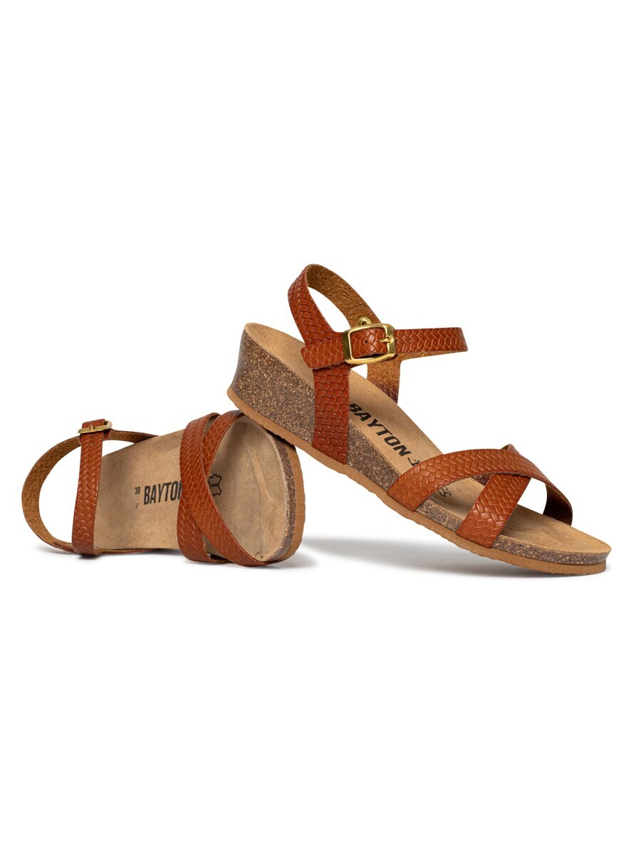 Босоножки на высоком каблуке Bayton Strap Sandals Lajas, коричневый — фото 2