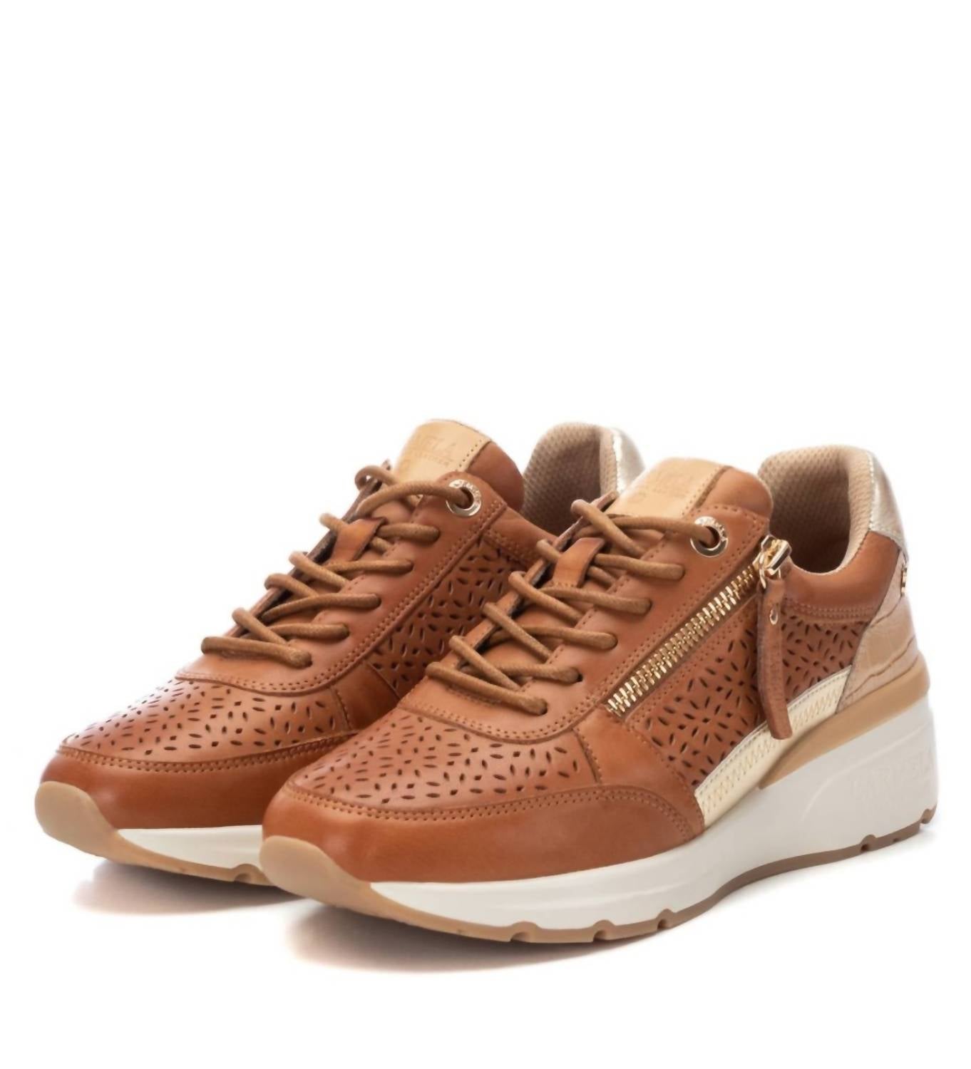Женские кроссовки Trainers в верблюжьем цвете Xti, коричневый — фото 4