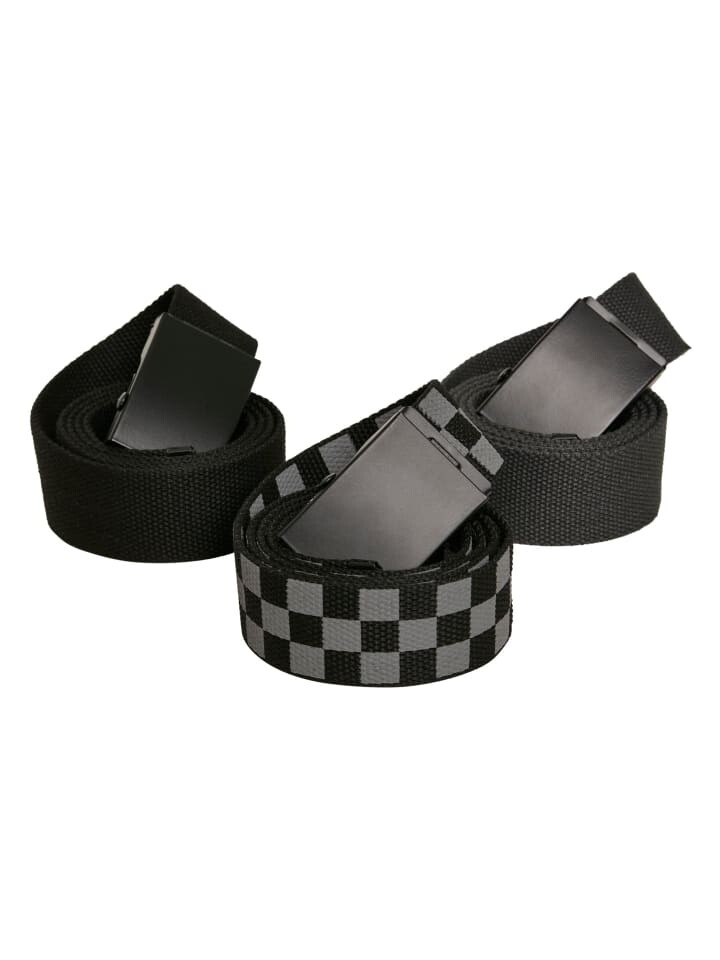 

Ремень Urban Classics, цвет gry blk/blk+blk/blk+cha/blk