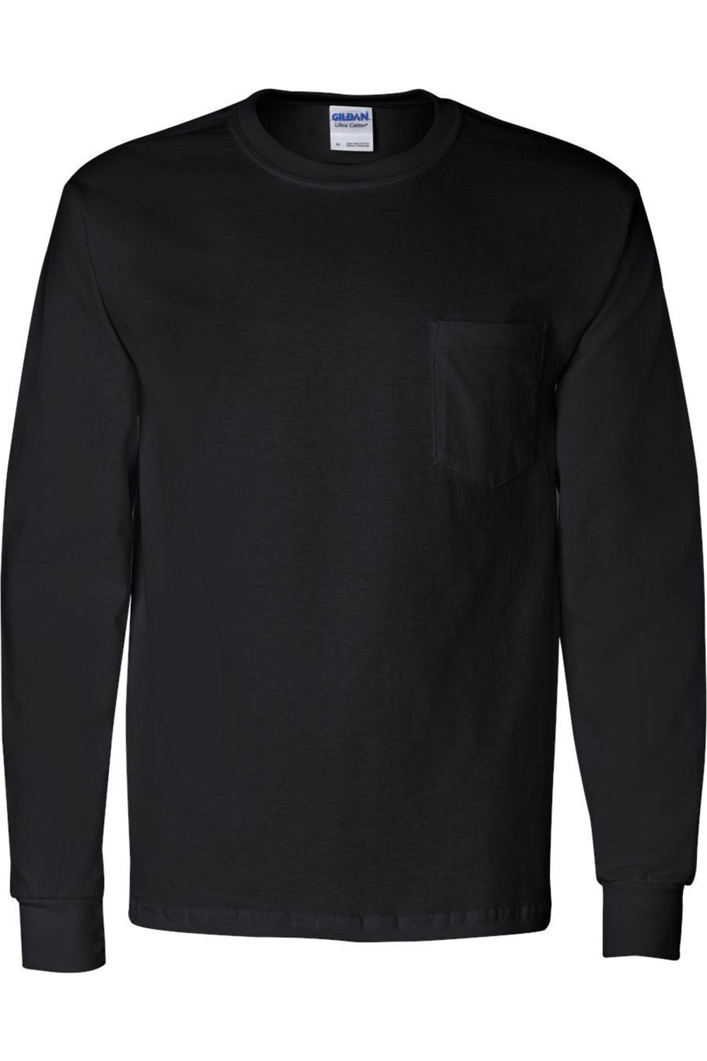 

Футболка Gildan Ultra Cotton с длинными рукавами и карманом, черный