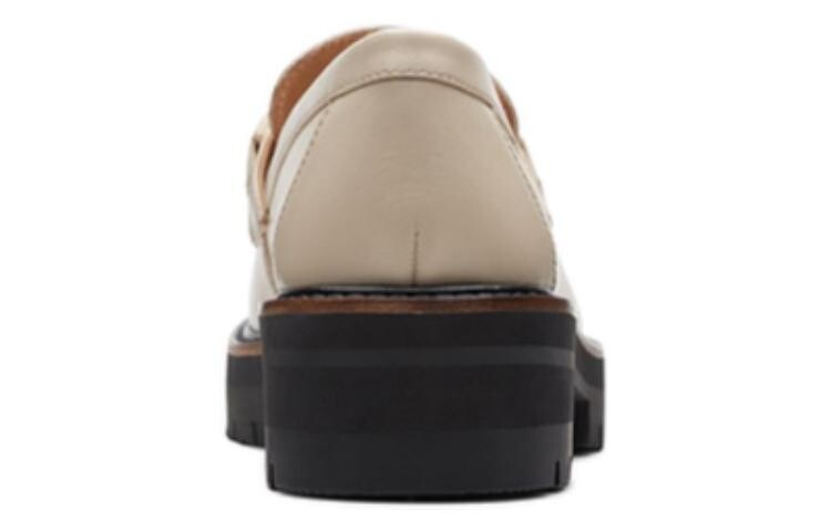 Туфли на платформе женские с низким верхом молочно-белые Clarks — фото 3
