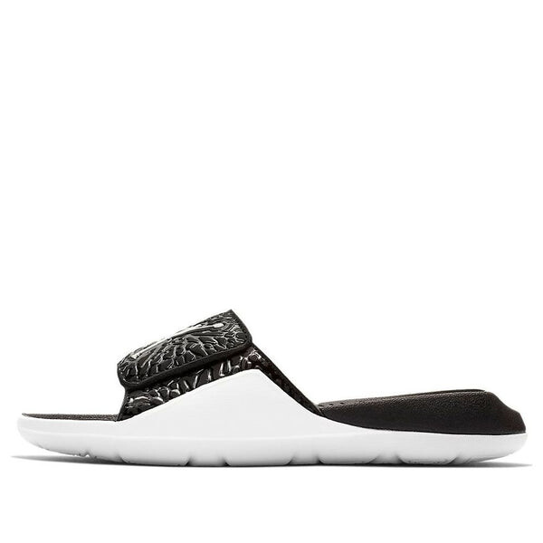 

Тапочки hydro 7 v2 burst crack minimalistic black white slippers Air Jordan, черный
