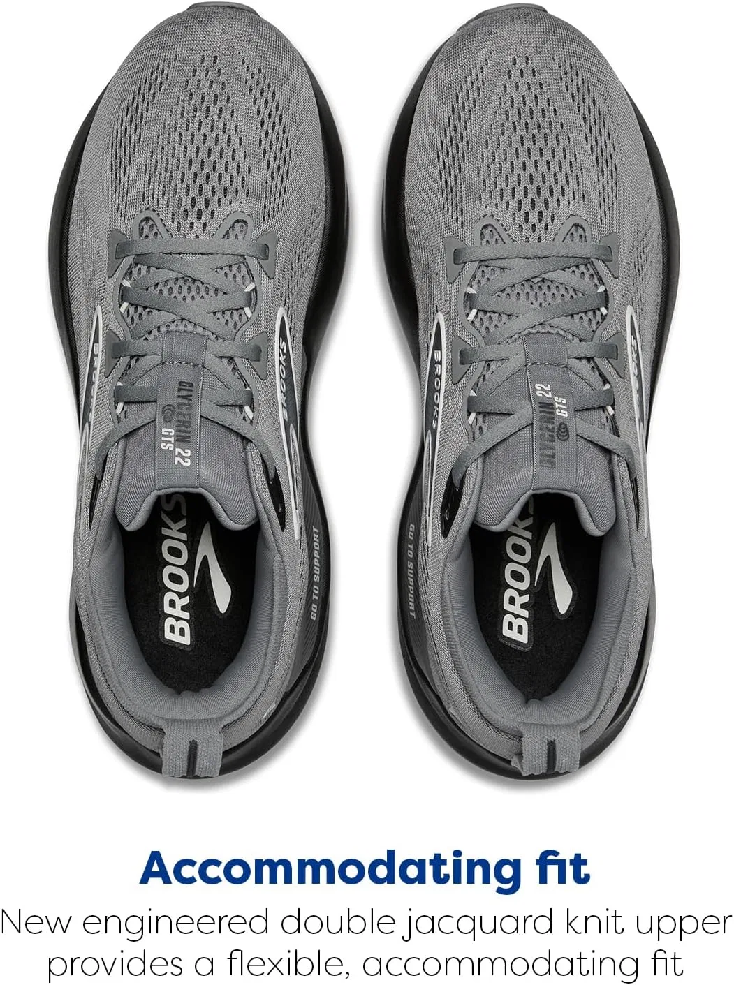Мужские нейтральные беговые кроссовки Brooks Glycerin 22, Primer Gray Ebony Bluewash — фото 4