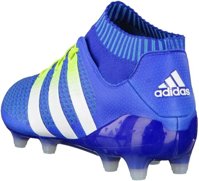 Мужская функциональная футболка Adidas Ace 16.1 FG/AG, беговые кроссовки, Blue Green White Azuimp Seliso Ftwbla — фото 4