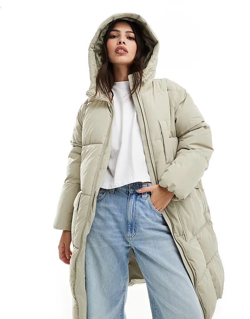 

Удлиненное пальто свободного покроя в каменном цвете Vero Moda