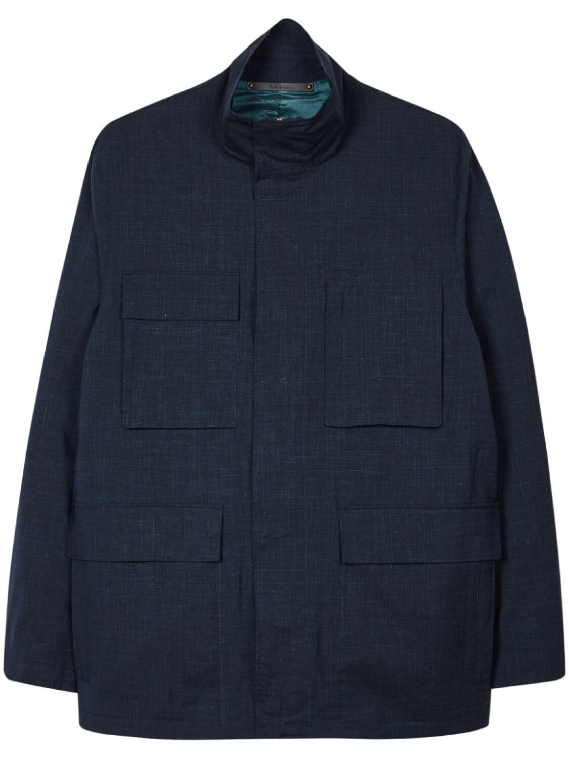 

Paul Smith куртка с высоким воротником и карманами, синий