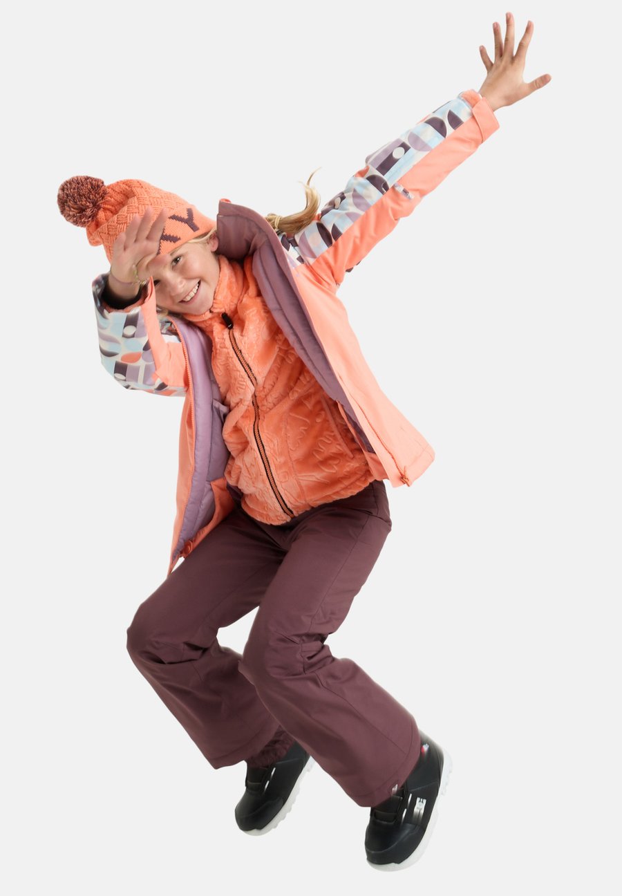 Зимняя куртка Roxy GALAXY GIRL JACKET, Whisper White Winter Font/Orange — фото 4