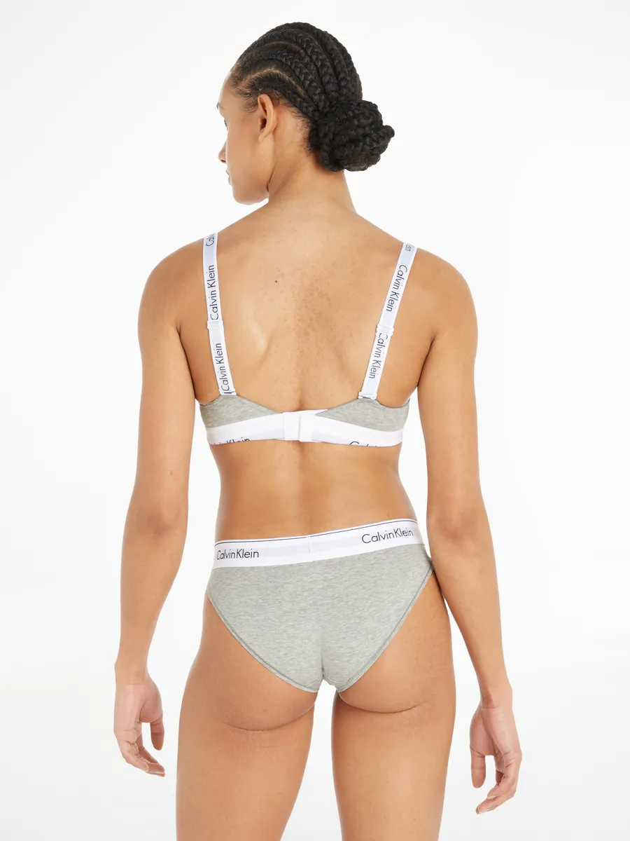 Трусики бикини Calvin Klein Underwear "MODERN COTTON", с широкими манжетами, серый — фото 2