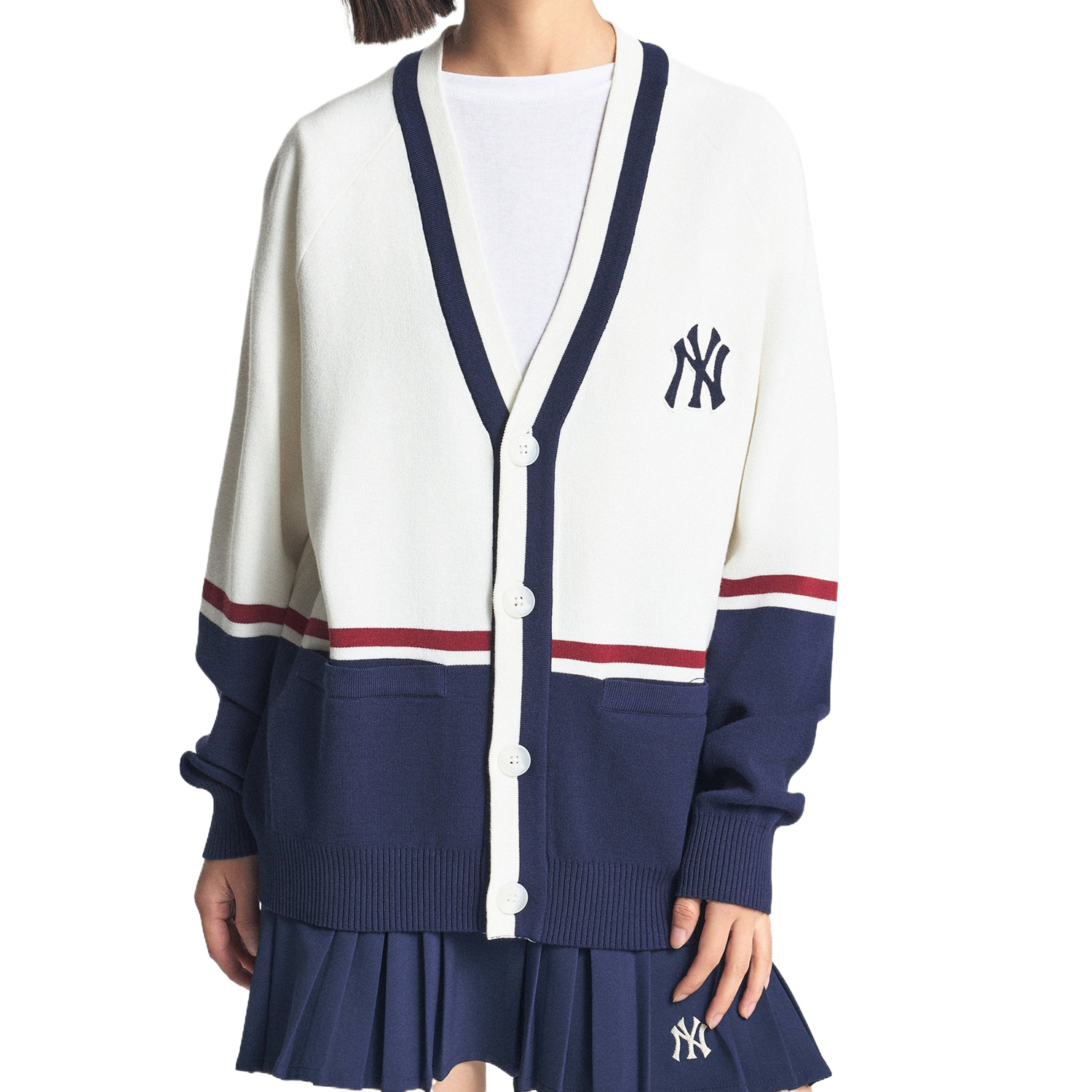 

Винтажный свитер New York Yankees унисекс кремовый MLB