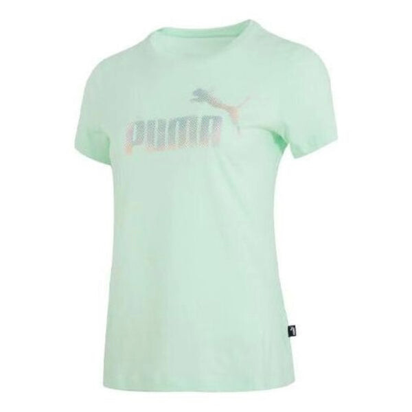 

Футболка essentials logo t-shirt 'green silver' Puma, зеленый