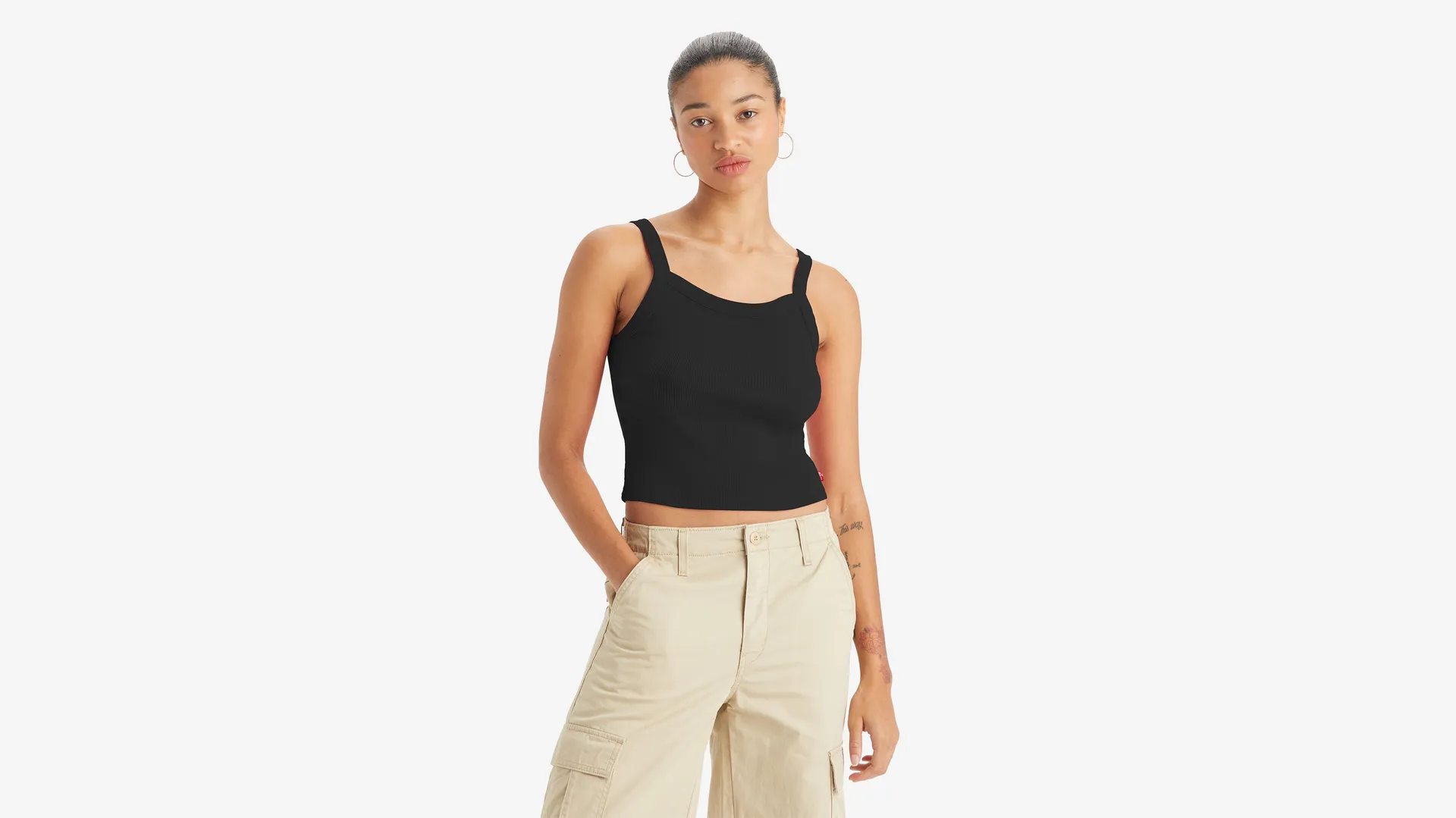 

Незаменимая спортивная майка на бретелях Levi's, цвет Caviar - Black