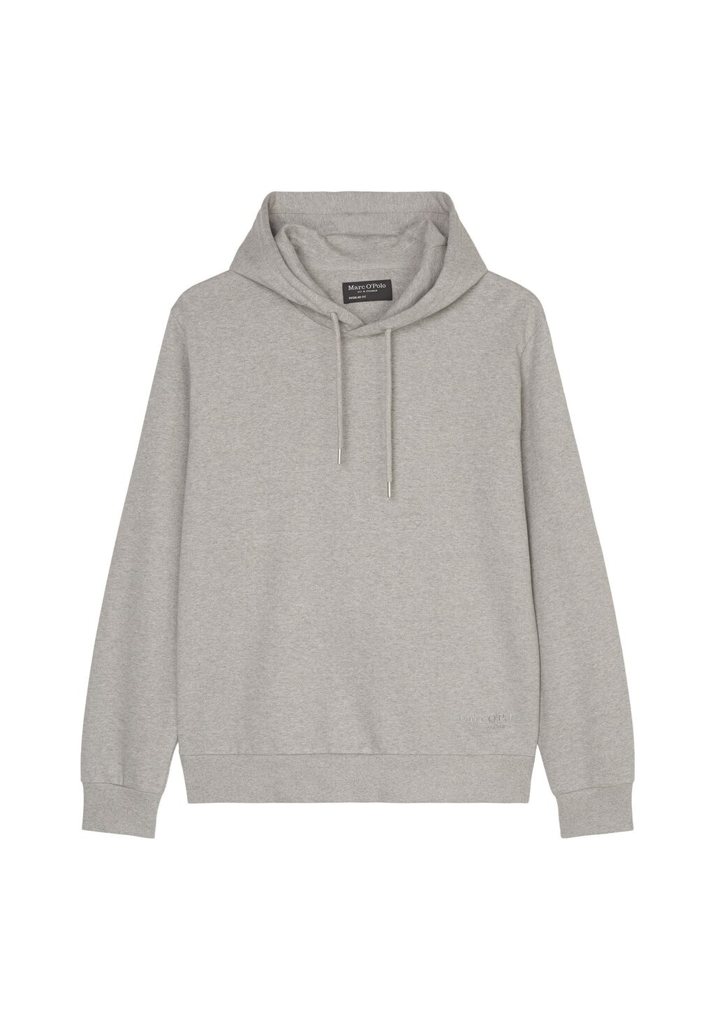 

Толстовка с капюшоном LONG SLEEVE CUFFS AND HEM LOGO ARTWORK EMBROIDERY Marc O'Polo, светло-серый