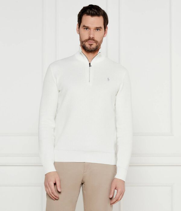 

Свитер мужской Polo Ralph Lauren с воротником на молнии, белый