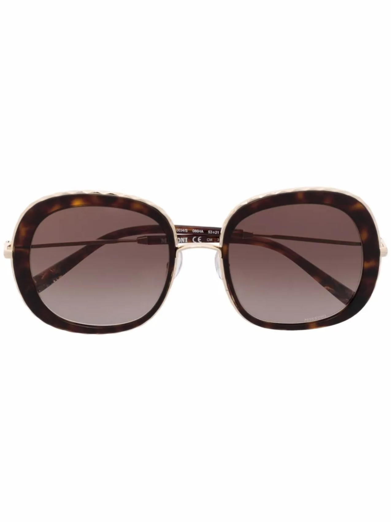 

Солнцезащитные очки в фактурной оправе MISSONI EYEWEAR, коричневый