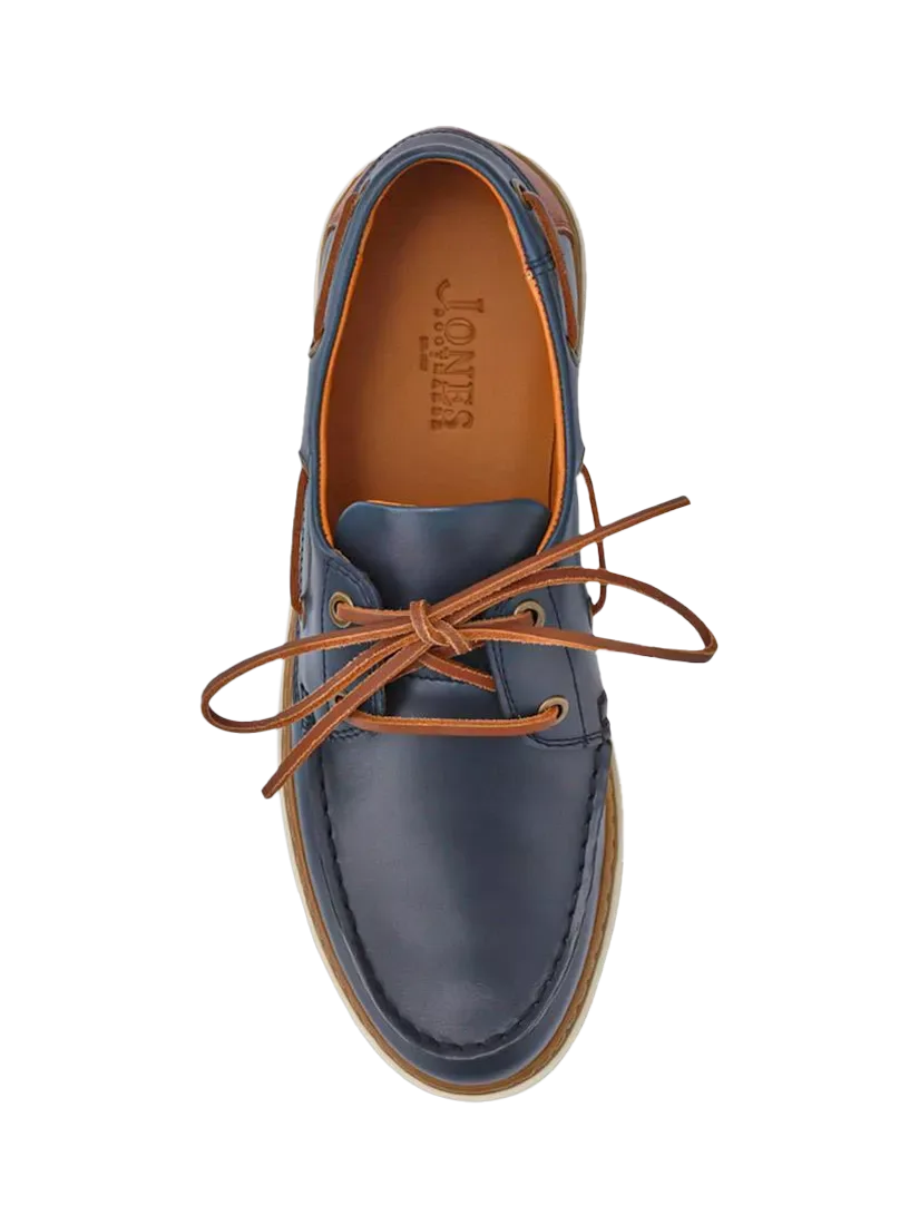 Кожаные лодочные туфли Rhodes Jones Bootmaker, Navy — фото 4