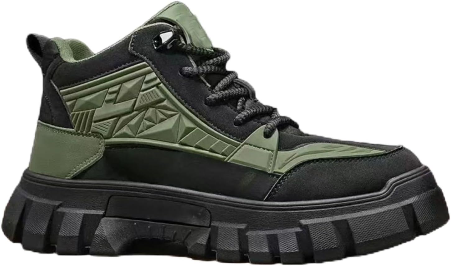 

Мужские ботинки, легкая защитная обувь для мужчин, нескользящие водонепроницаемые ботинки с композитным носком для строительства и походов Generic, зеленый