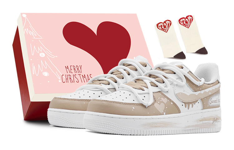 

Кроссовки Nike Air Force 1 Skateboarding Shoes Women's Low-top Brown, коричневый