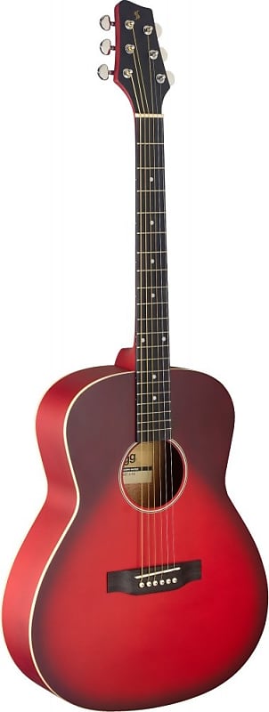 

Акустическая гитара Auditorium guitar with basswood top, transparent red