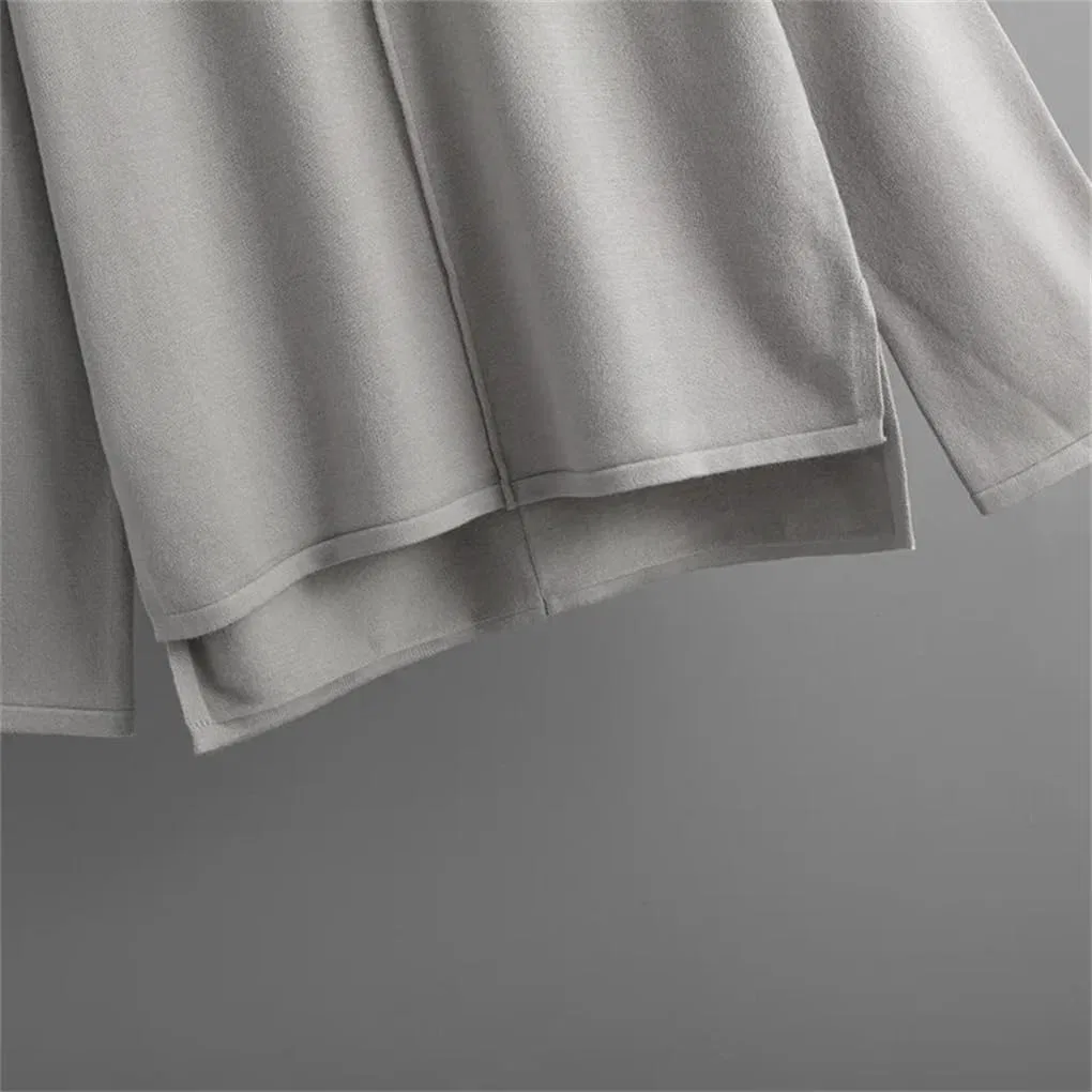 Женский спортивный костюм из вязаного трикотажа, Light Gray — фото 3