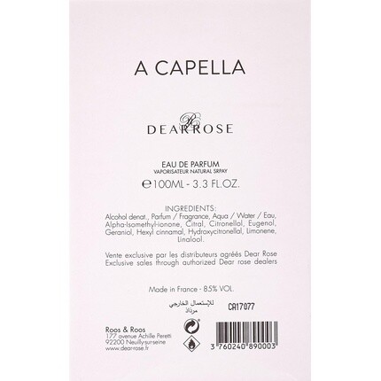 Dear Rose A Capella Eau De Parfum Spray 100ml — фото 3