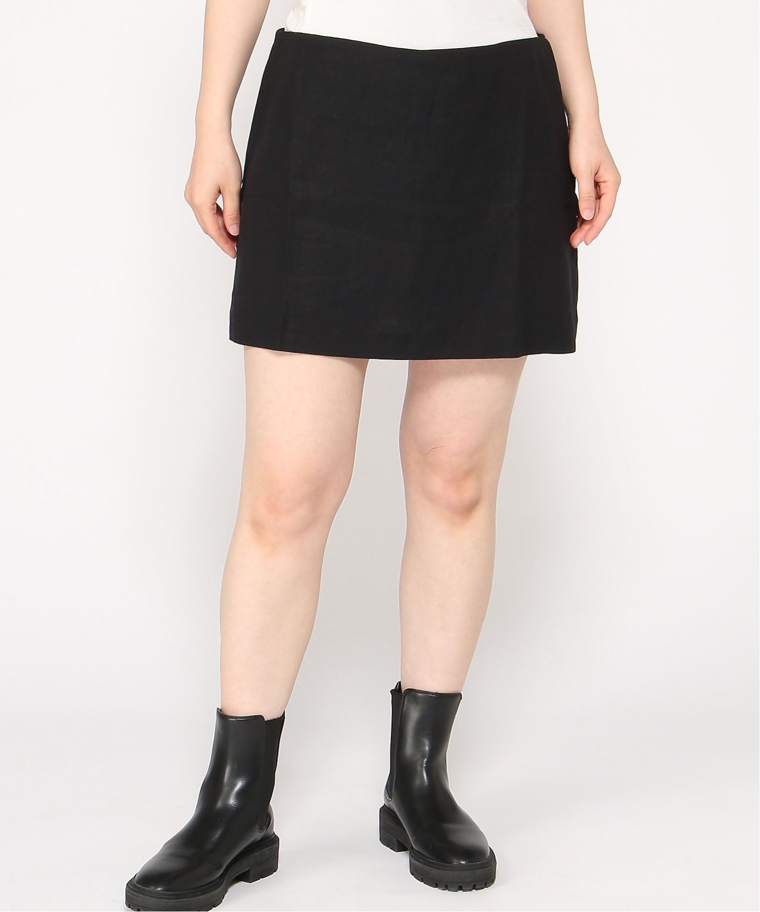 (W) Мини-юбка/юбка из льняной смеси GAP, TRUE_BLACK_V2
