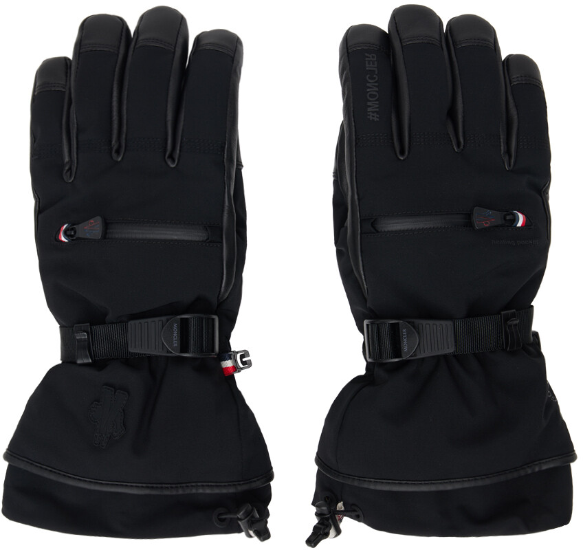 

Moncler Grenoble Черные мягкие перчатки