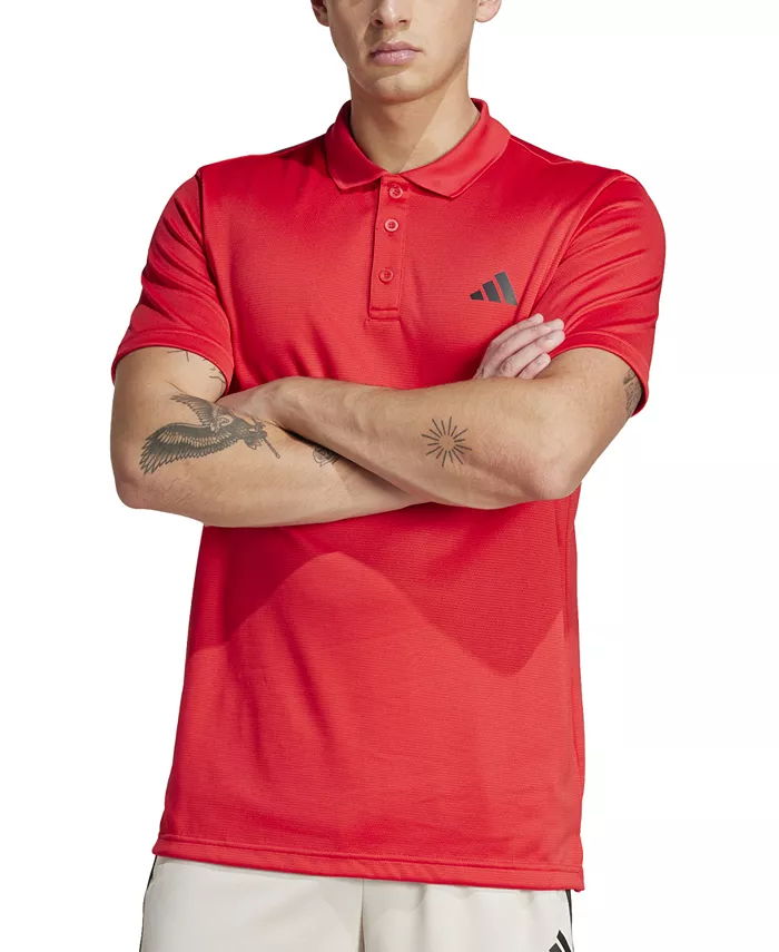 

Мужская базовая футболка-поло для тренировок AEROREADY adidas, красный
