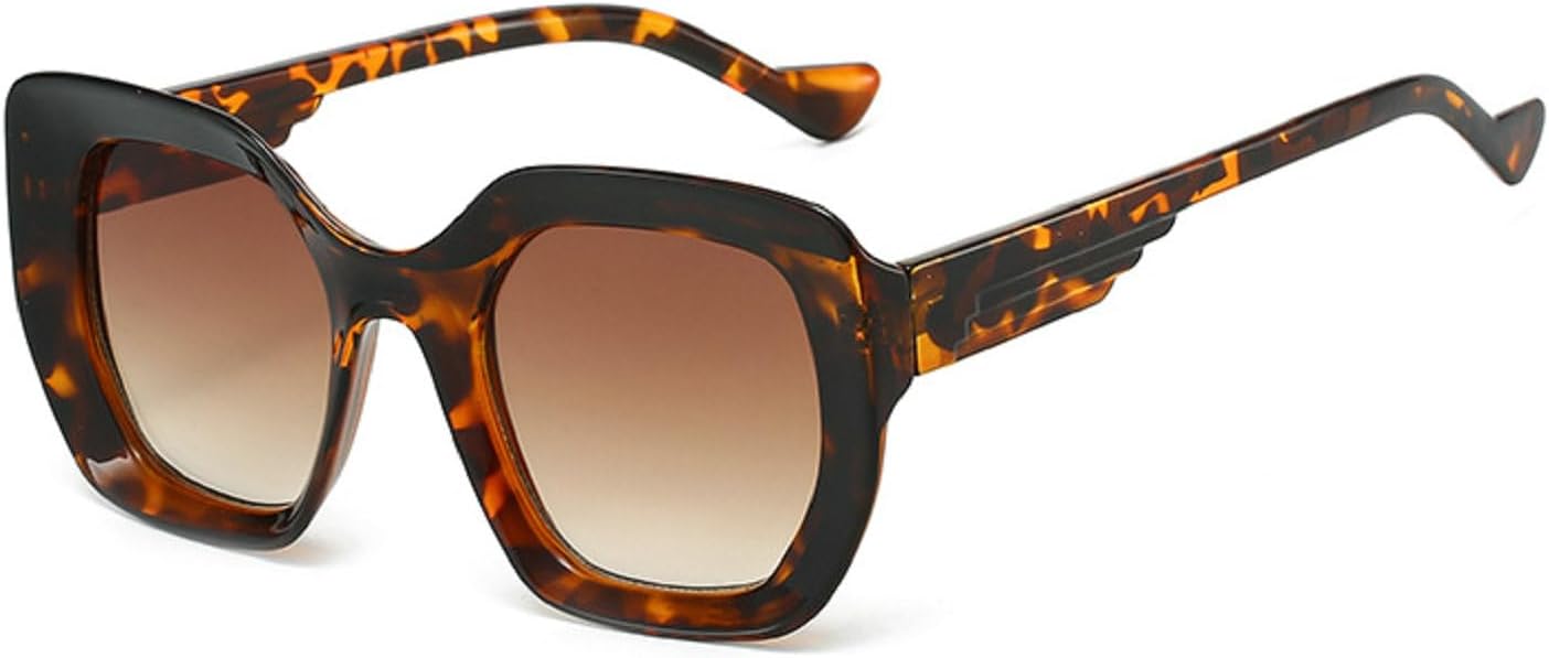 

Ретро-солнцезащитные очки квадратной формы с градиентным рисунком под черепаховую панцирь, роскошный дизайн оправы, модные мужские солнцезащитные очки UV400 6252 Melrose, Leopard