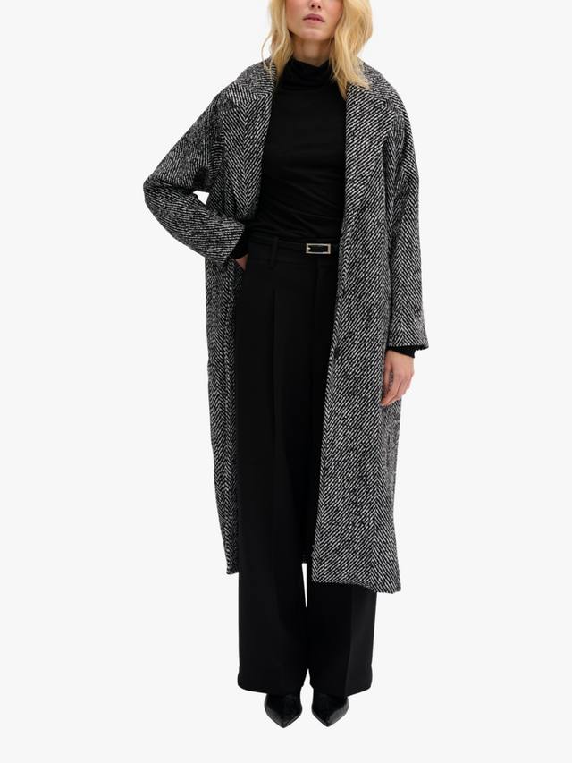 

Пальто мэгги в елочку MY ESSENTIAL WARDROBE, черный/белый