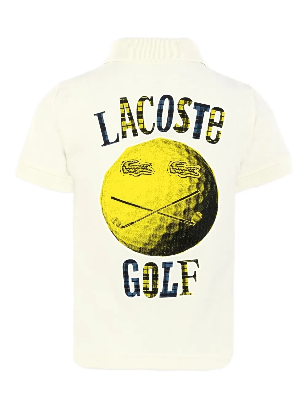 Рубашка-поло с короткими рукавами и принтом в стиле гольфа Lacoste Kids, нейтральный — фото 2